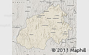 Shaded Relief Map of Ikalamavony, semi-desaturated