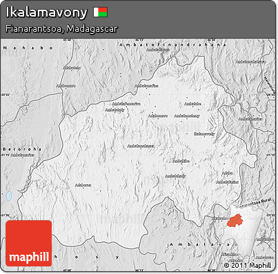 Silver Style Map of Ikalamavony