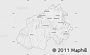 Silver Style Map of Ikalamavony, single color outside
