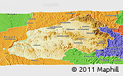 Physical Panoramic Map of Ikalamavony, political outside