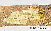 Physical Panoramic Map of Ikalamavony, satellite outside