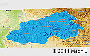 Political Panoramic Map of Ikalamavony, physical outside