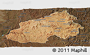 Satellite Panoramic Map of Ikalamavony, darken