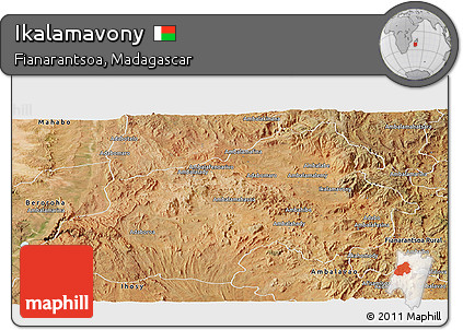 Satellite Panoramic Map of Ikalamavony