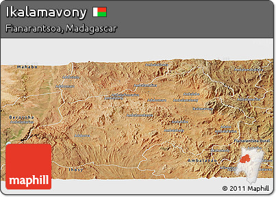 Satellite Panoramic Map of Ikalamavony