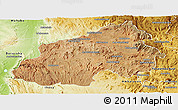 Satellite Panoramic Map of Ikalamavony, physical outside
