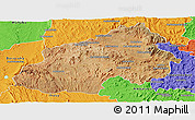 Satellite Panoramic Map of Ikalamavony, political outside