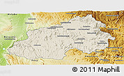 Shaded Relief Panoramic Map of Ikalamavony, physical outside