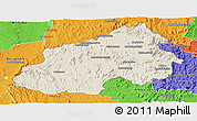 Shaded Relief Panoramic Map of Ikalamavony, political outside