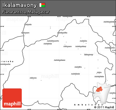 Blank Simple Map of Ikalamavony