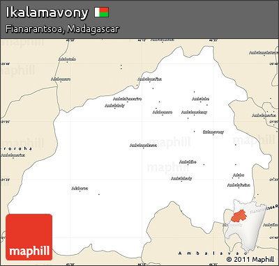 Classic Style Simple Map of Ikalamavony