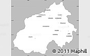 Gray Simple Map of Ikalamavony, single color outside