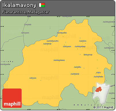 Savanna Style Simple Map of Ikalamavony