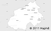 Silver Style Simple Map of Ikalamavony, single color outside