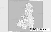 Gray 3D Map of Ikongo (Fort Carnot), single color outside