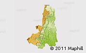 Physical 3D Map of Ikongo (Fort Carnot), cropped outside