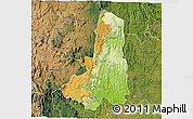 Physical 3D Map of Ikongo (Fort Carnot), satellite outside