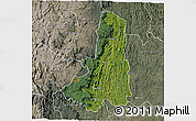 Satellite 3D Map of Ikongo (Fort Carnot), semi-desaturated