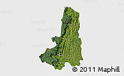 Satellite 3D Map of Ikongo (Fort Carnot), single color outside