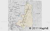 Shaded Relief 3D Map of Ikongo (Fort Carnot), desaturated