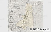 Shaded Relief 3D Map of Ikongo (Fort Carnot), semi-desaturated