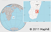 Gray Location Map of Ikongo (Fort Carnot), highlighted country