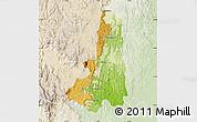 Physical Map of Ikongo (Fort Carnot), lighten