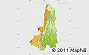 Physical Map of Ikongo (Fort Carnot), single color outside