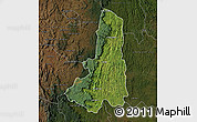 Satellite Map of Ikongo (Fort Carnot), darken