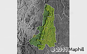 Satellite Map of Ikongo (Fort Carnot), desaturated