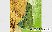 Satellite Map of Ikongo (Fort Carnot), physical outside