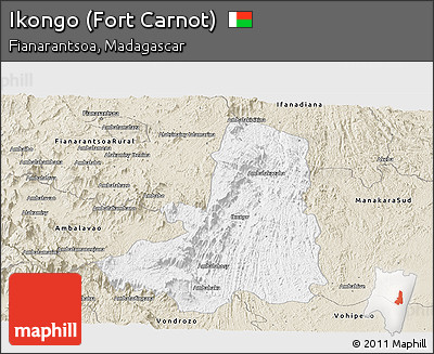 Classic Style Panoramic Map of Ikongo (Fort Carnot)