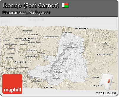 Classic Style Panoramic Map of Ikongo (Fort Carnot)