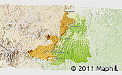 Physical Panoramic Map of Ikongo (Fort Carnot), lighten