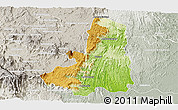 Physical Panoramic Map of Ikongo (Fort Carnot), lighten, semi-desaturated