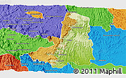 Physical Panoramic Map of Ikongo (Fort Carnot), political outside