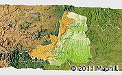 Physical Panoramic Map of Ikongo (Fort Carnot), satellite outside