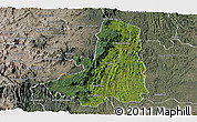 Satellite Panoramic Map of Ikongo (Fort Carnot), semi-desaturated