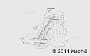 Silver Style Panoramic Map of Ikongo (Fort Carnot), single color outside