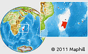 Physical Location Map of Fianarantsoa, highlighted country, within the entire country