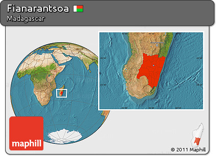 Satellite Location Map of Fianarantsoa