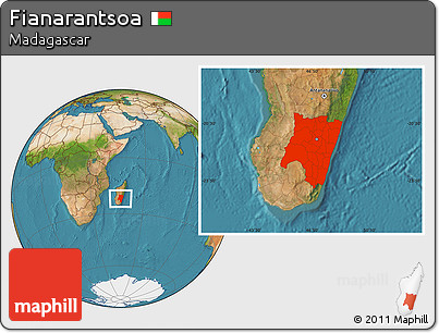 Satellite Location Map of Fianarantsoa