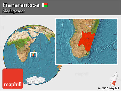 Satellite Location Map of Fianarantsoa