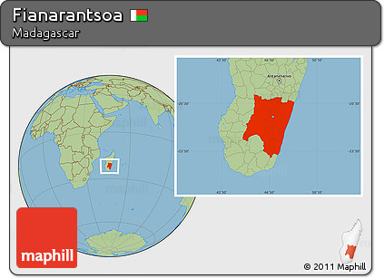Savanna Style Location Map of Fianarantsoa