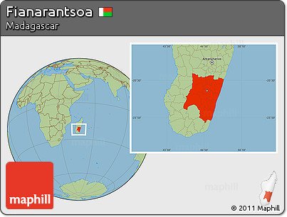 Savanna Style Location Map of Fianarantsoa