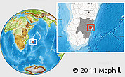 Physical Location Map of Manakara Sud, highlighted country, highlighted parent region