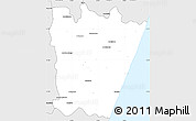 Silver Style Simple Map of Manakara Sud