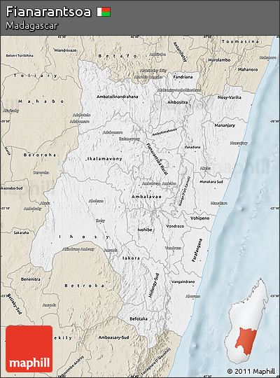 Classic Style Map of Fianarantsoa
