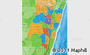 Political Map of Fianarantsoa, political shades outside