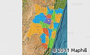 Political Map of Fianarantsoa, satellite outside